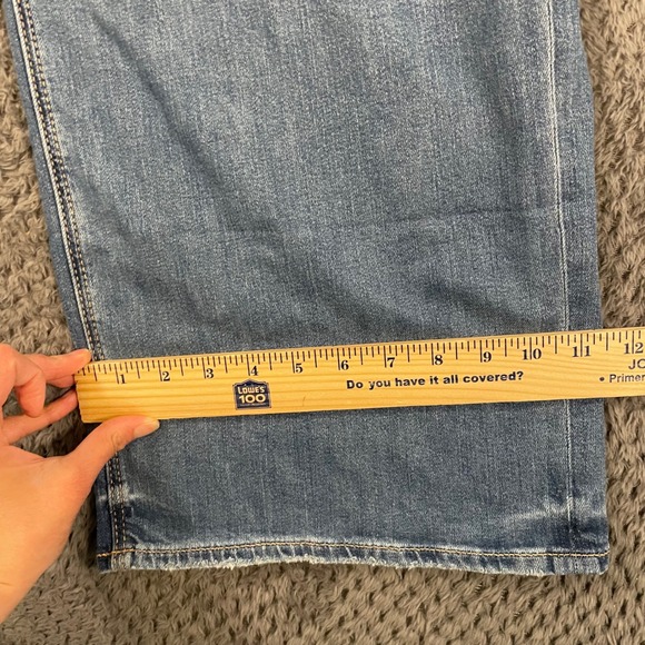 NWT American Eagle Women's Jeans Low-Rise Baggy Wide Leg Size 8R Distressed - Picture 11 of 13